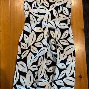 New York & Company Strapless Black and White Dress